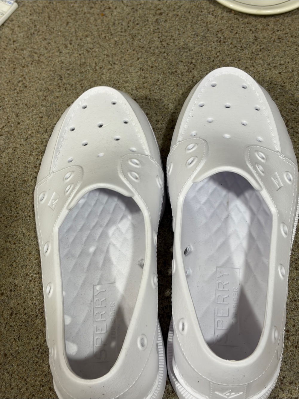 Sperry Women's White Boat Shoe Slip-On waterproof
